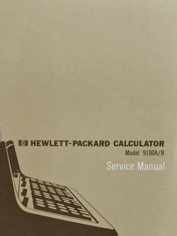 HP 9100A/B Service Manual